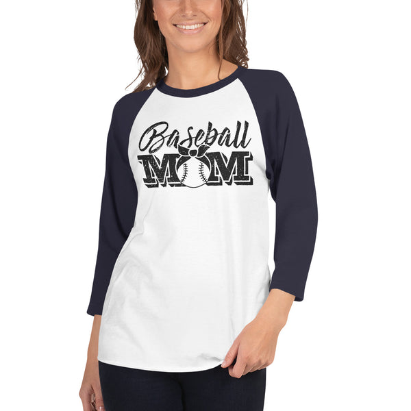 Baseball Mom Womens 3/4 sleeve raglan shirt