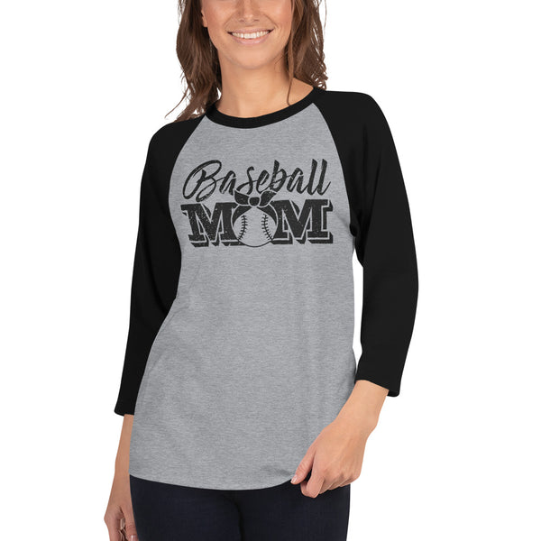 Baseball Mom Womens 3/4 sleeve raglan shirt